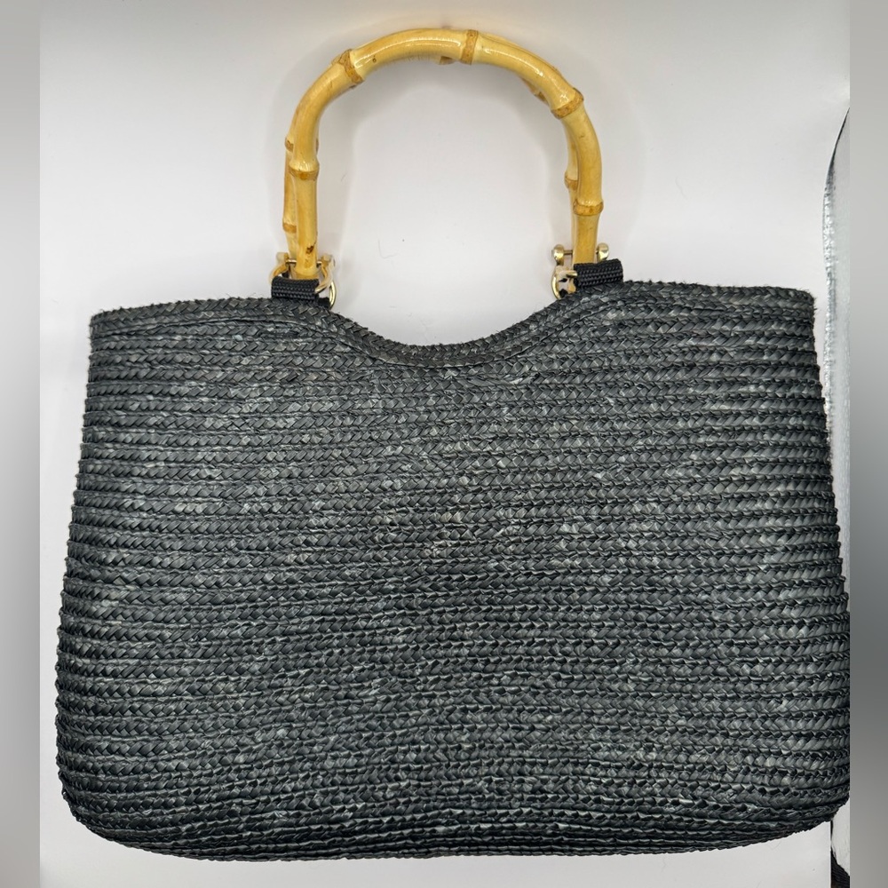 St. John’s Bay Black Woven Basket Bag